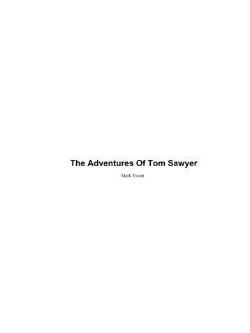 The Adventures Of Tom Sawyer