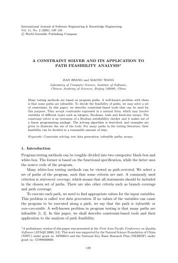 A Constraint Solver and its Application to Path Feasibility Analysis.