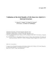 Validation of the brief Quality of Life Interview (QoLI ... - REES France