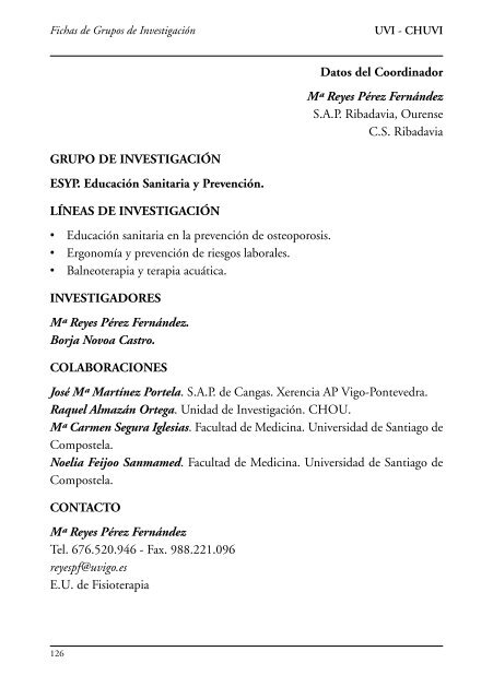 Libro de la jornada - Complexo Hospitalario Universitario de Vigo