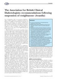 Recommendations following suspension of ... - Practical Diabetes