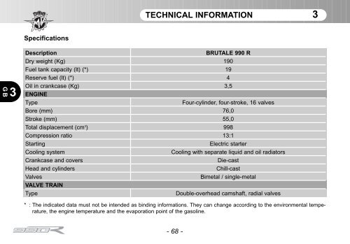 Brutale_990 (2011) Manual Mantenimiento ... - MV Agusta