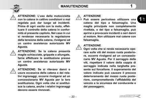 Brutale_990 (2011) Manual Mantenimiento ... - MV Agusta