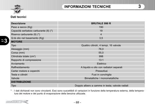 Brutale_990 (2011) Manual Mantenimiento ... - MV Agusta