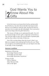 Lesson 2: God wants You to Know About His Gifts - GlobalReach.org