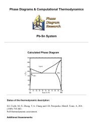 Pb-Sn Phase Diagram & Computational Thermodynamics - MatDL