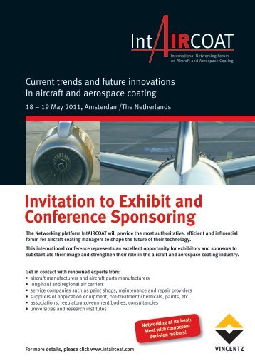 Invitation to Exhibit and Conference Sponsoring - IntAIRCOAT