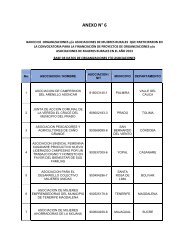 ANEXO Nº 6 - Ministerio de Agricultura y Desarrollo Rural