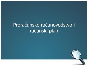 Proračunsko računovodstvo i računski plan