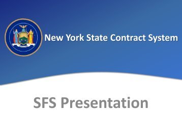 Training Presentation - Statewide Financial System - New York State