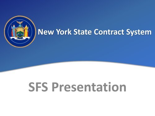 Training Presentation - Statewide Financial System - New York State