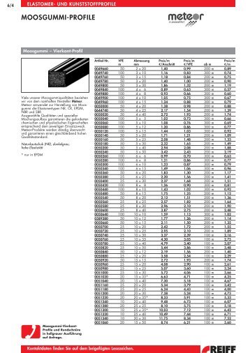 moosgummi-sonderprofile - REIFF Technische Produkte