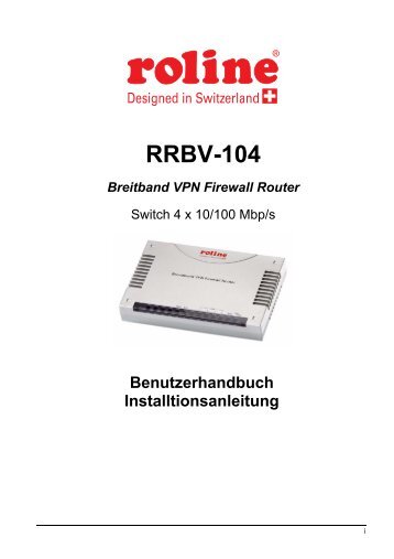 1.3 Eigenschaften des ROLINE RRBV-104 - databaar