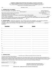 Sample Nominating Petition - New Jersey School Boards Association