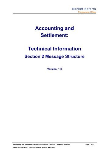 Accounting and Settlement: Technical Information - London Market ...