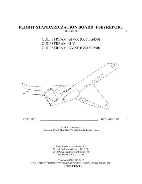 Flight Standardization Board (FSB) Report GIV-x, G-V ... - Code7700