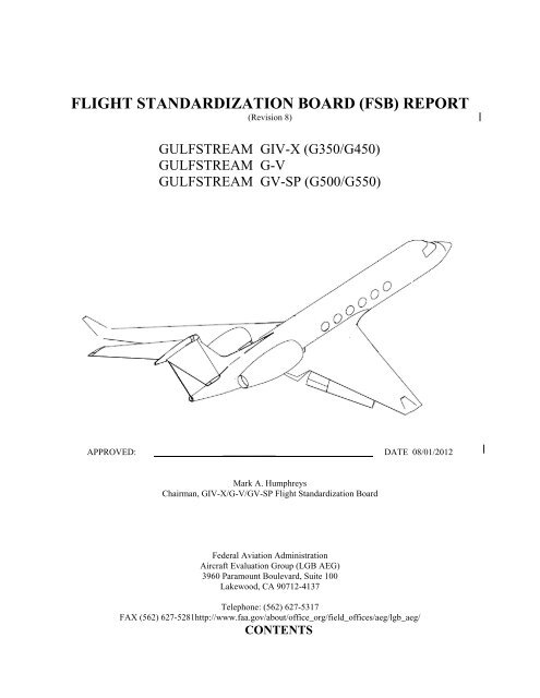 Flight Standardization Board (FSB) Report GIV-x, G-V - Code7700