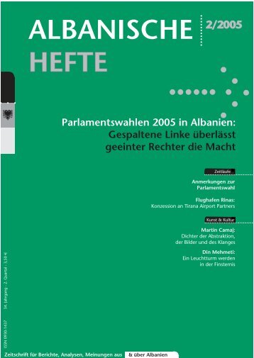 Albanische Hefte -2-2005 - PDF - Deutsch-Albanische ...