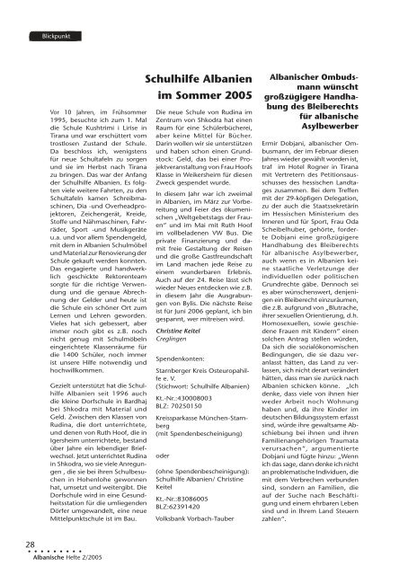 Albanische Hefte -2-2005 - PDF - Deutsch-Albanische ...