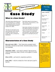 Characteristics of a Case Study - Vancouver Island University