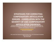 The use of strategies for treating compensatory articulation errors in ...