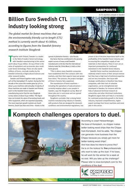 Issue 17 - August 2010 - International Forest Industries (IFI)