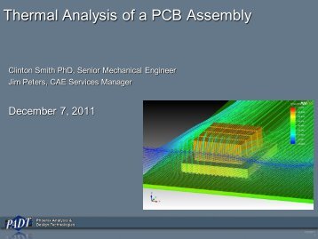 Thermal Analysis of a PCB Assembly - SMTA
