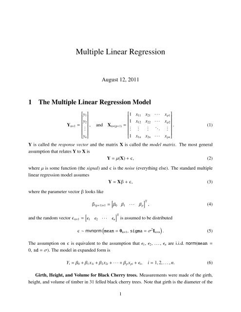 Multiple Linear Regression