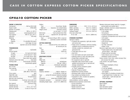 COTTON EXPRESS® COTTON PICKERS - Case IH