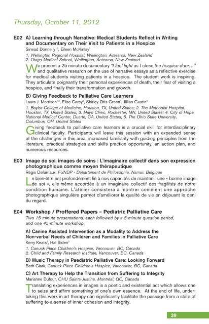 Palliative Care - CongrÃ¨s international sur les soins palliatifs