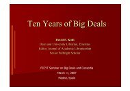 Ten Years of Big Deals