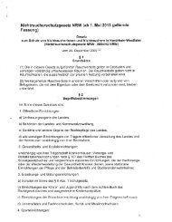 Nichtraucherschutzgesetz NRW (ab 1. Mai 2013 geltende Fassung)