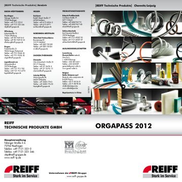 ORGAPASS 2012 - REIFF Technische Produkte