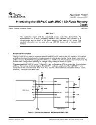 Interfacing the MSP430 with MMC / SD Flash Memory Cards