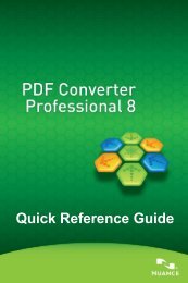 PDF Converter Professional Quick Reference Guide - Nuance