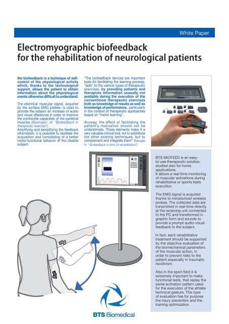 Electromyographic biofeedback for the rehabilitation of ... - Bts.it