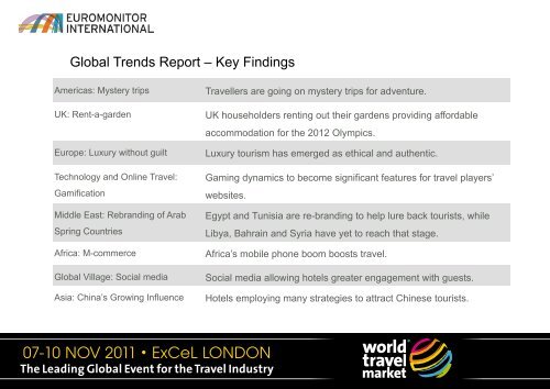 WTM Global Trends Report 2011