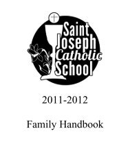2011-2012 Family Handbook - St. Joseph Catholic Parish - Baraboo ...
