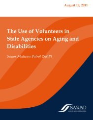 The Use of Volunteers in State Agencies on Aging and Disabilities