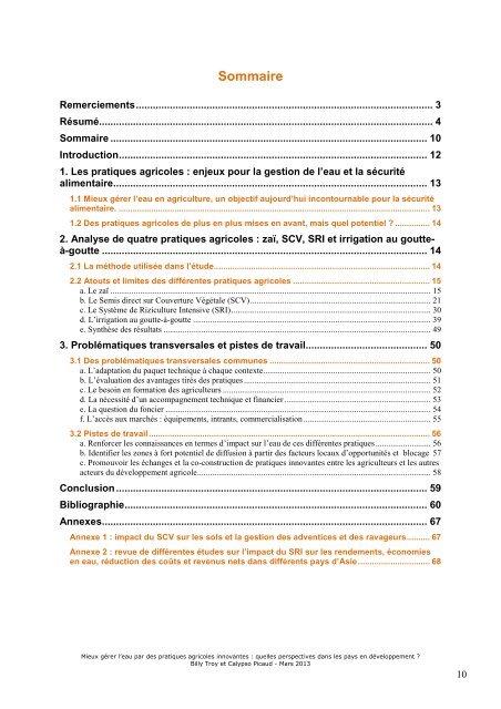 télécharger la note complète (pdf, 1.7Mo) - Fondation FARM