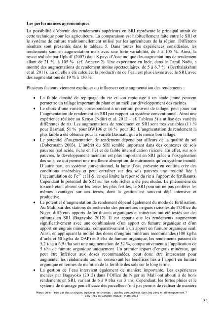 télécharger la note complète (pdf, 1.7Mo) - Fondation FARM