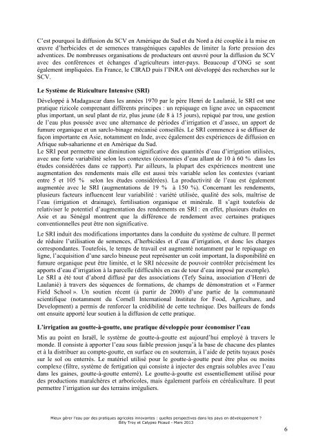 télécharger la note complète (pdf, 1.7Mo) - Fondation FARM