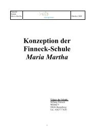 Konzeption der Finneck-Schule - Stiftung Finneck - Webanwendungen