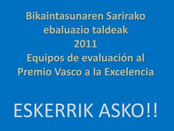 2011ko Ebaluazio taldeak - Euskalit