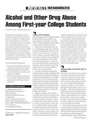 Alcohol and Other Drug Abuse Among First-year ... - Victory University