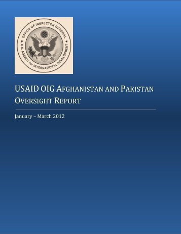 March 2012 - US Agency For International Development - Office of ...