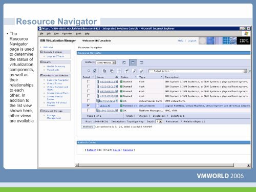 Virtualization : IBM Insights in Sizing Servers for ... - VMware