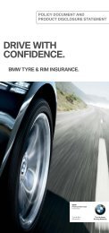 BMW Tyre & Rim Insurance 1 Year PDS
