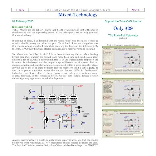 Mixed-Technology Only $29 - Tube CAD Journal