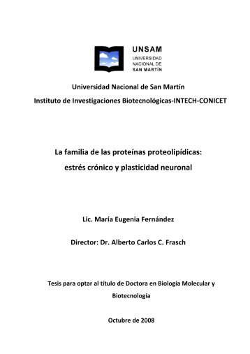 estrés crónico y plasticidad neuronal - IIB-INTECH - Universidad ...